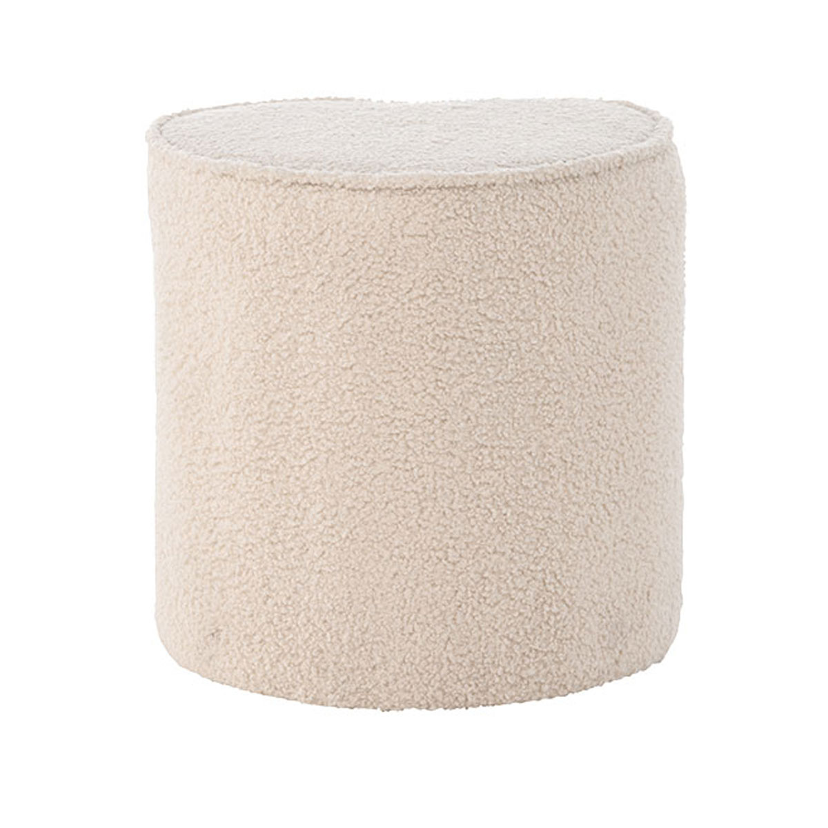Hartvormige kinderpoef teddystof Jilly Beige