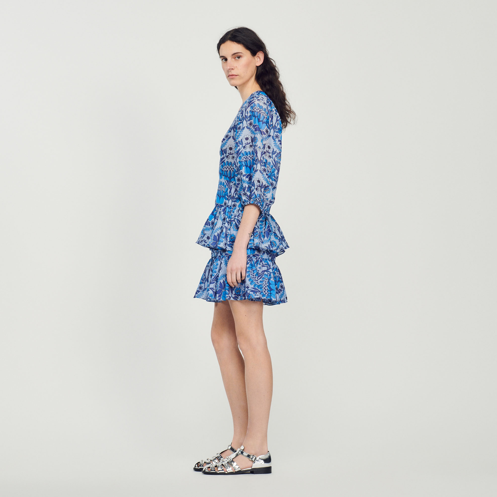 Robe courte imprime foulard