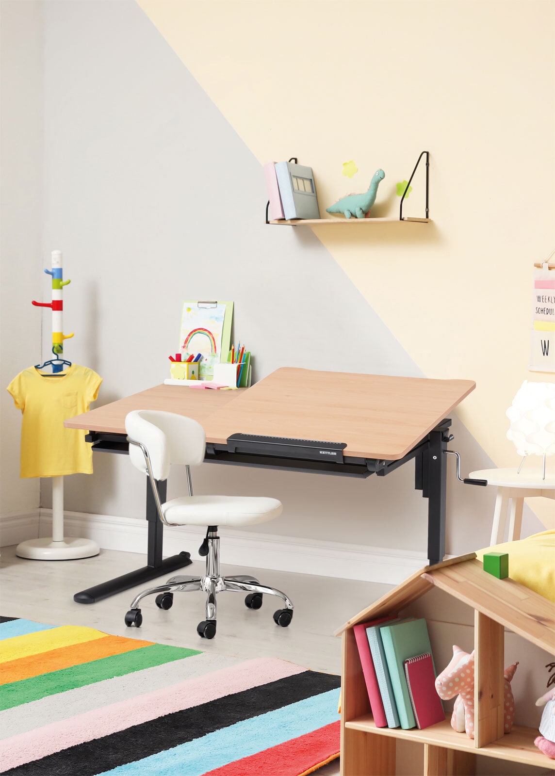 KETTLER Schreibtisch braun / schwarz
