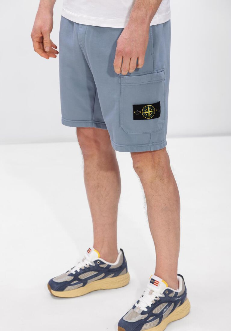 donkerblauwe stone island korte broek shorts s0051