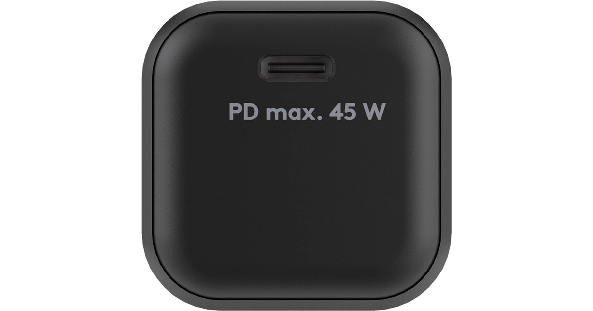 goobayUSB-C PD GaN snellader Nano (45 W)   (Zwart, 1x USB-C, Power Delivery 3.0)