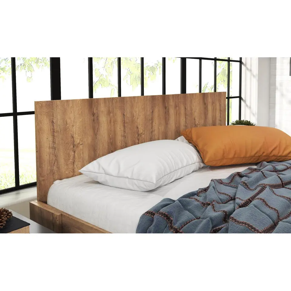 Meubella - Tweepersoonsbed Monaco - Eiken - 160x200 cm
