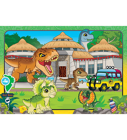 Ravensburger Puslespil - 2x24 Brikker - Jurassic WoRød Explorers