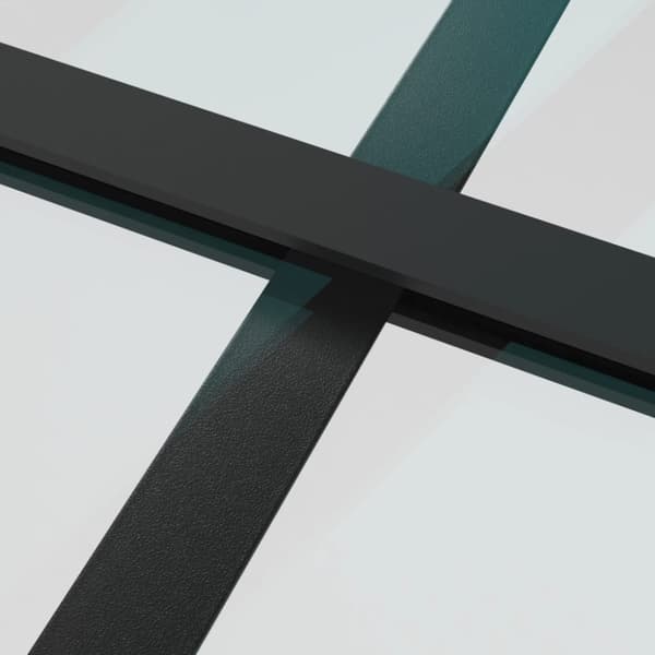 vidaXL Skyvedør aluminium og ESG-glass 90x205 cm svart