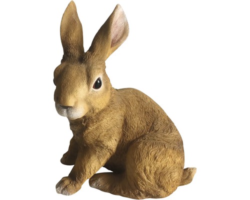 Decoratief beeldje Lafiora konijn zittend 30,5 cm bruin
