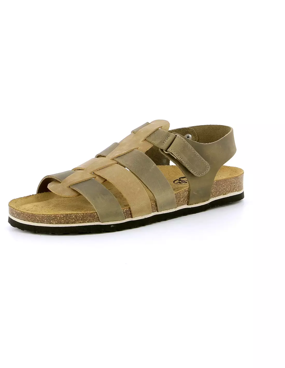 PLAKTON BIO BERTO - Sandales, mules & nu-pieds Kakibeige