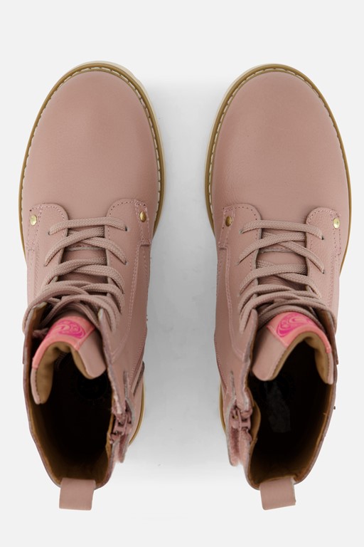 Develab Smiley Veterboots roze Leer
