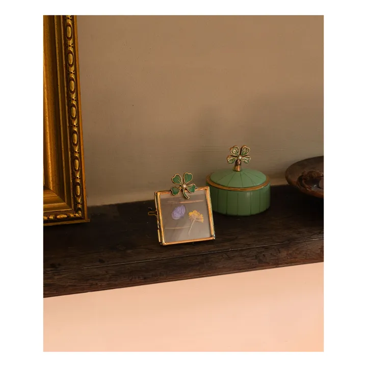 Doing Goods Cadre photo en laiton Lucky Clover | Doré