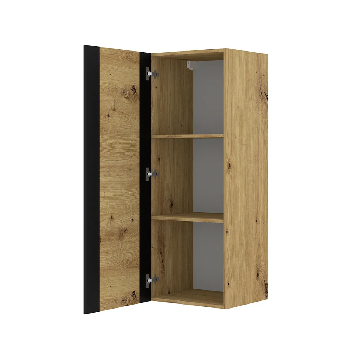 BESTMOBILIER Pedro - étagère suspendue - Bois/Noir