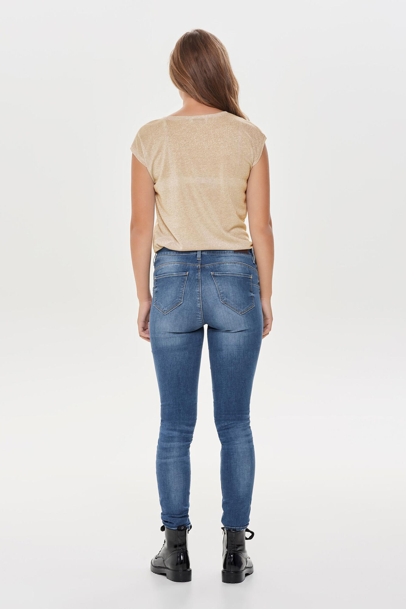 Blusa de manga curta com decote em V