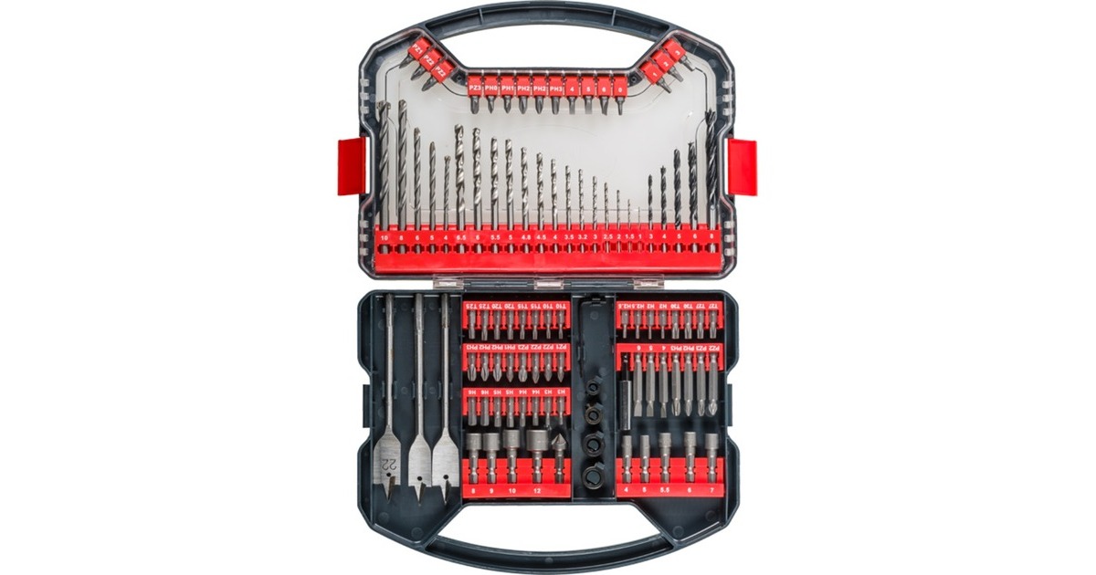 KWBBoor & bitset PromoBox Standaard, 101-Delig boor- en bitset  (1/4