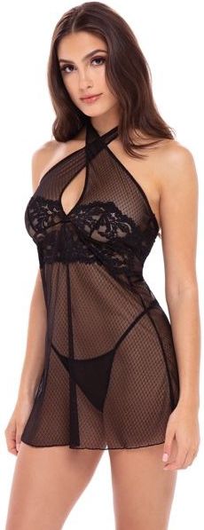 Midnight Halter Chemise Set