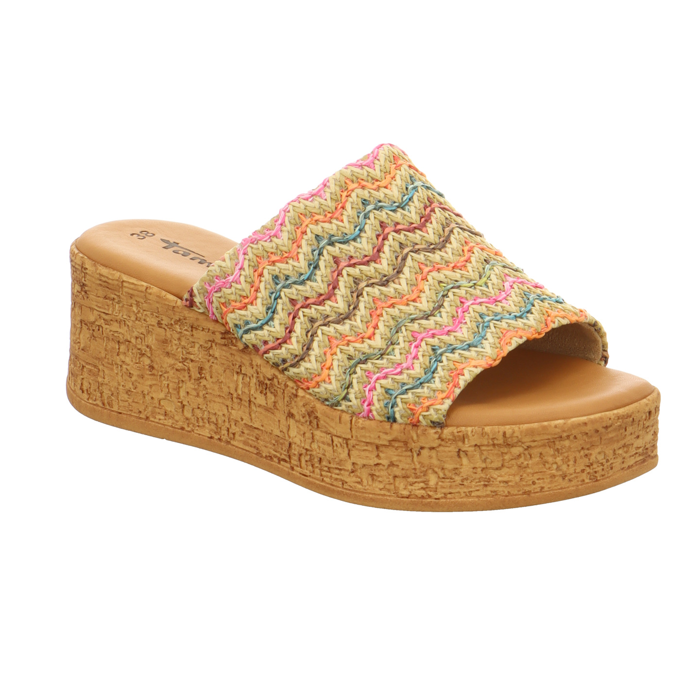 Keil-Pantolette multicolor