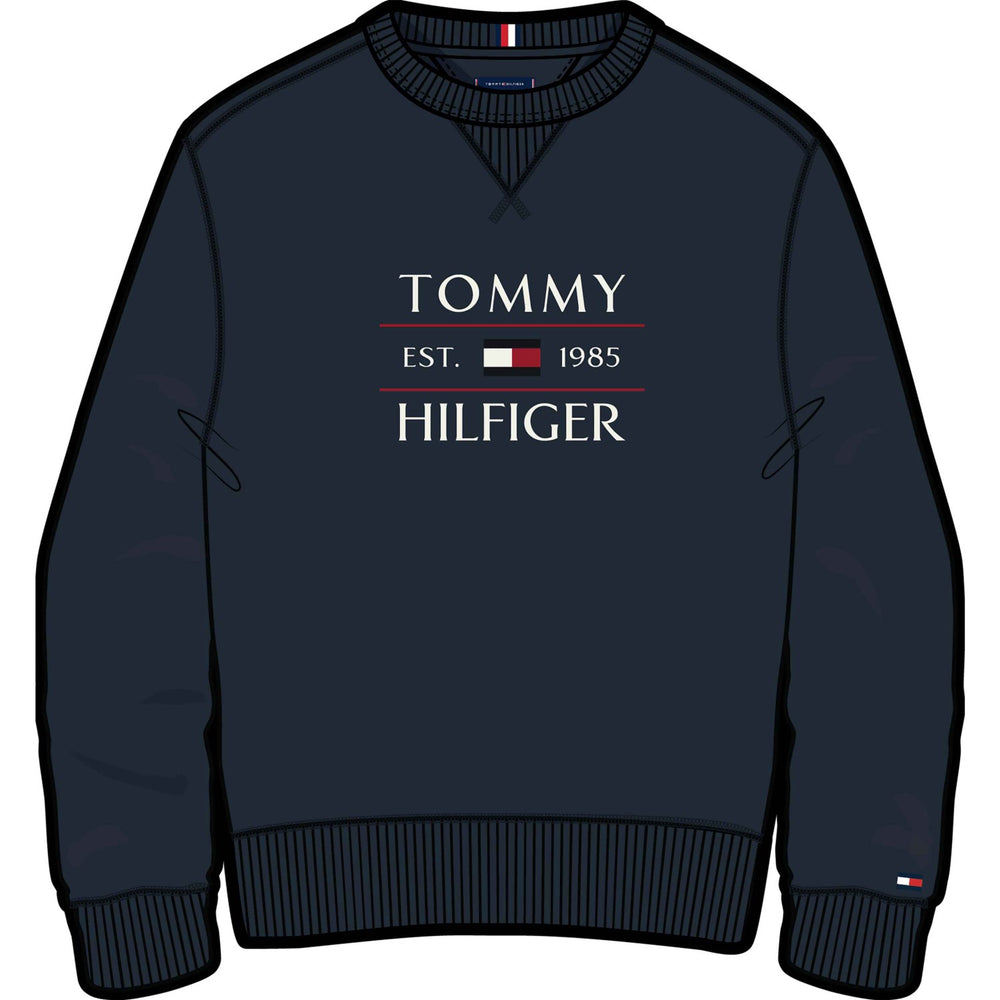 Køb Tommy Hilfiger Dark Night Navy Flag Sweatshirt