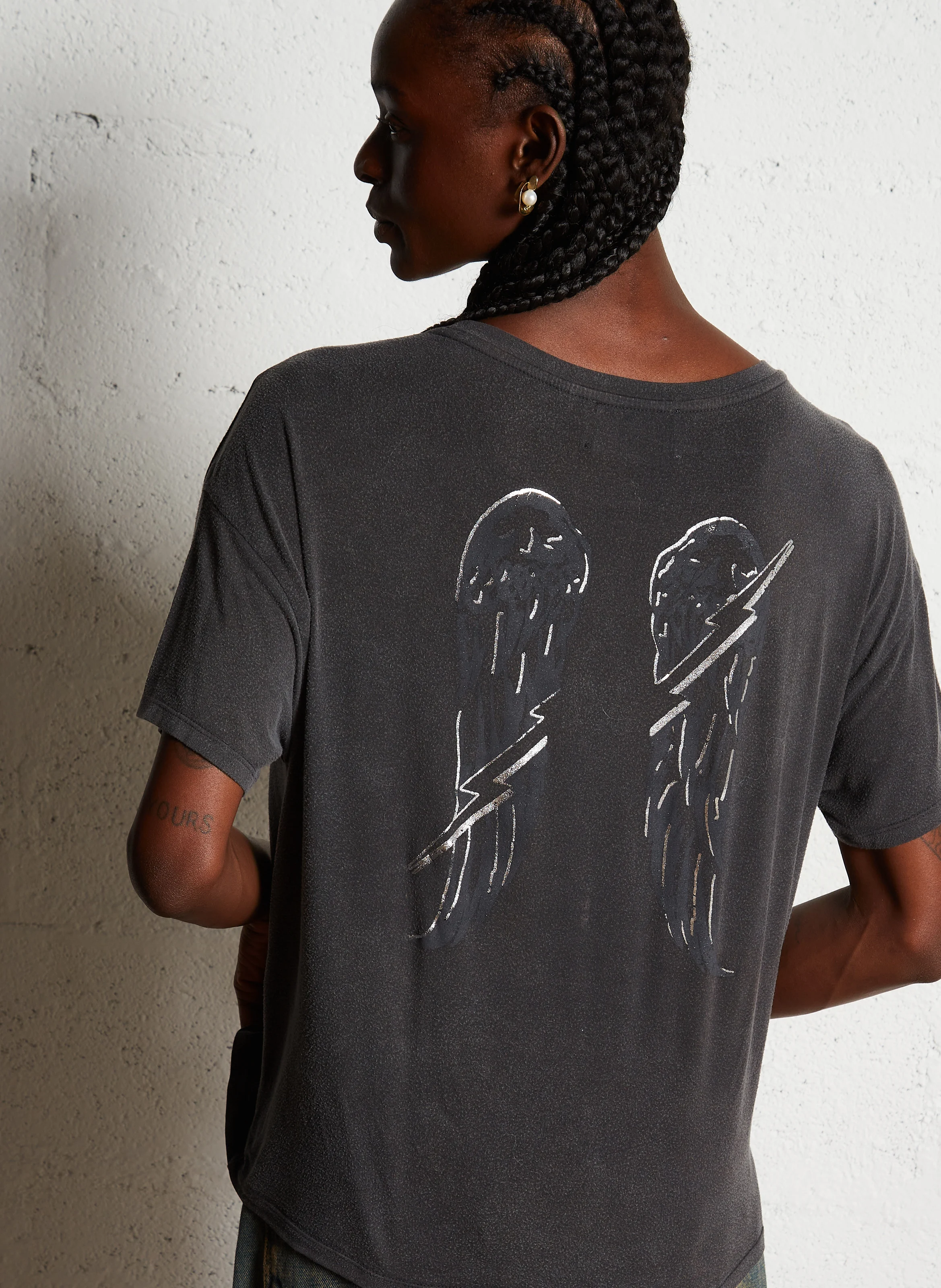 ECLAIRELLE - Tee-shirt oversize col rond | Gris
