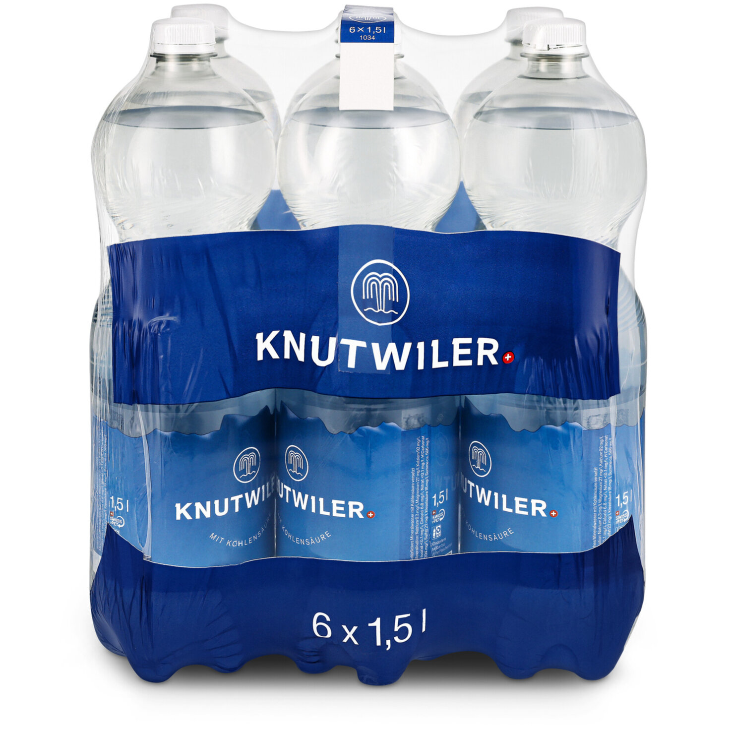 Knutwiler Blau Mineralwasser mit Kohlensäure 6x1,5l