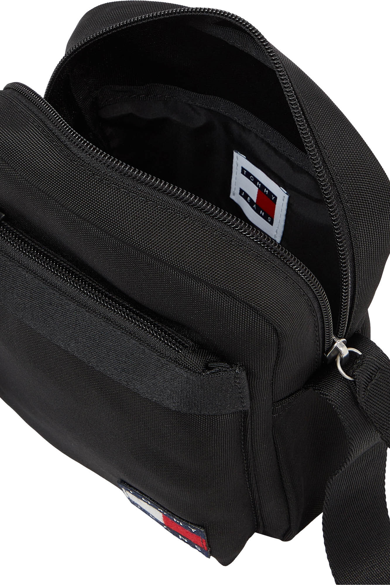 Bolsa de ombro masculina Tommy Jeans com bandeira