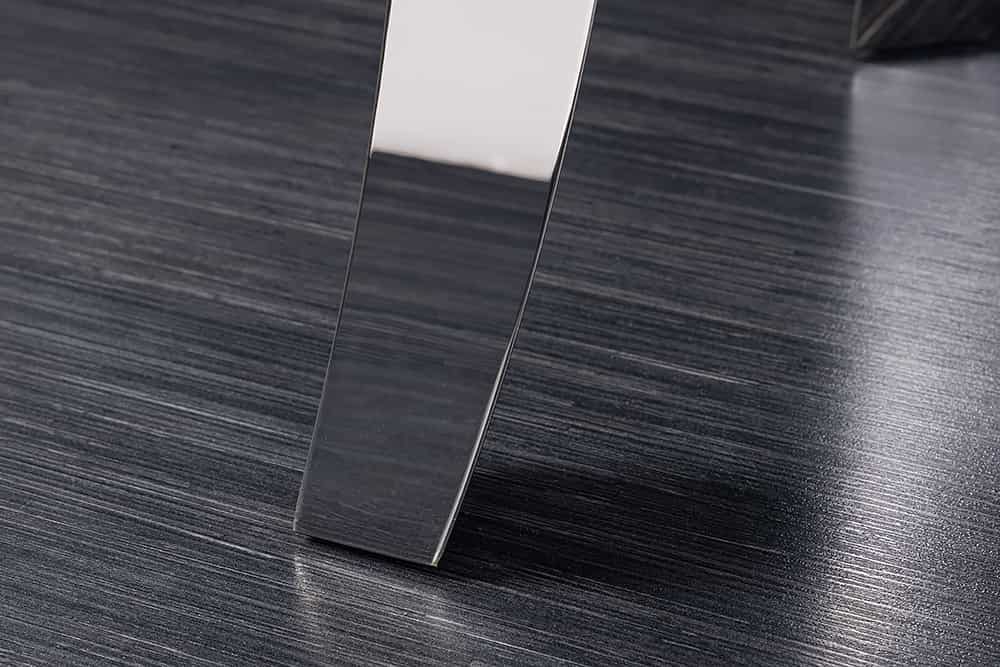Design Konsolentisch MODERN BAROCK 140cm schwarz anthrazit chrom Keramik Marmor
