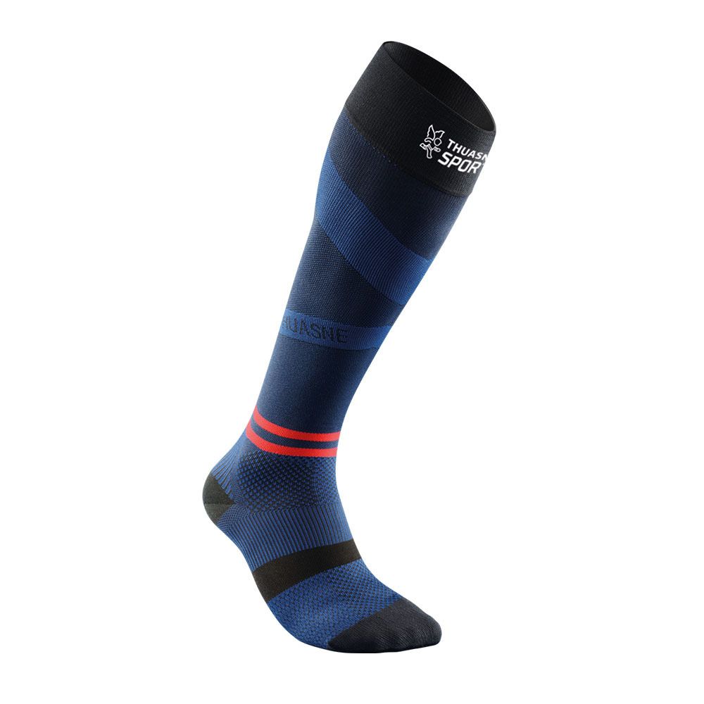 Thuasne UP ACTIV - Chaussettes noir/bleu nuit/rouge sn