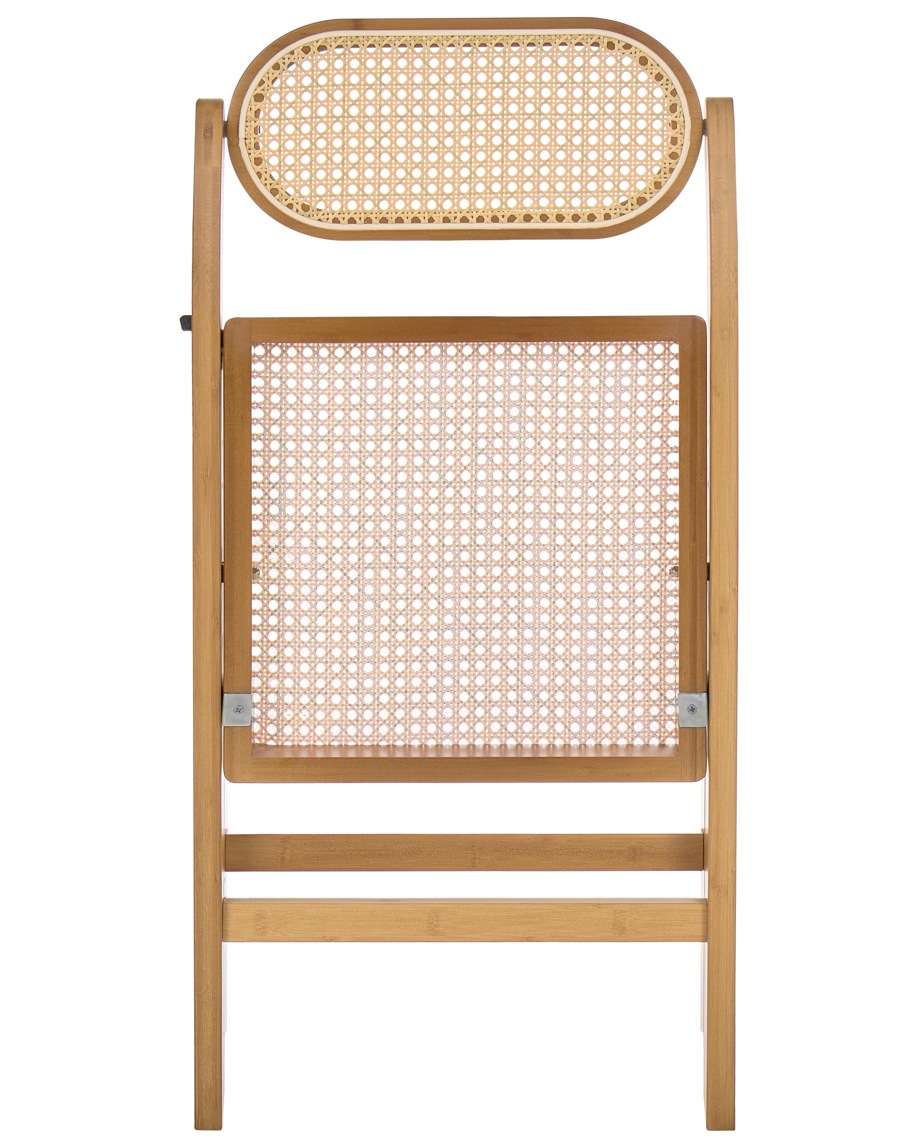 Set van 2 eetkamerstoelen inklapbaar ORAISON Bamboehout Bruin