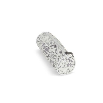 Trousse ronde Rocket - 1 compartiment - gris - Pol Fox