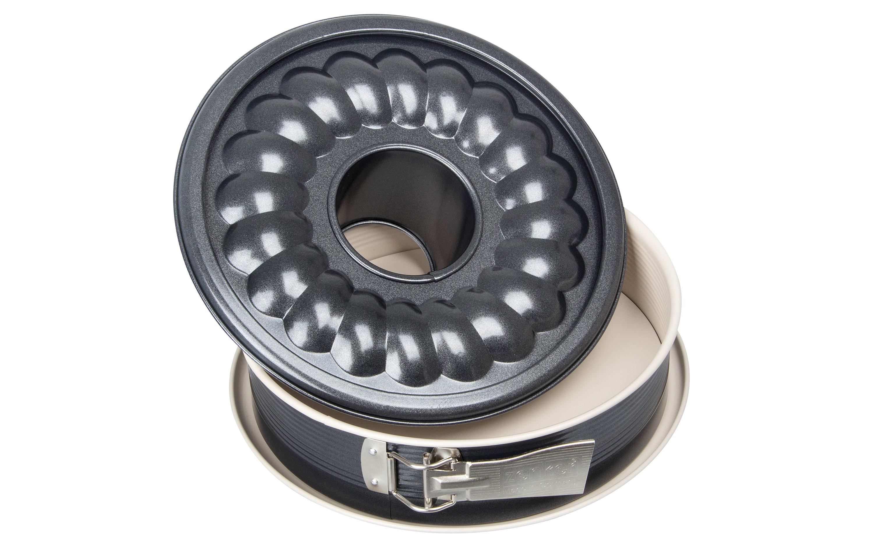 Springform Ø 26 cm, Schwarz/CremeSpringform mit Flach- und Rohrboden