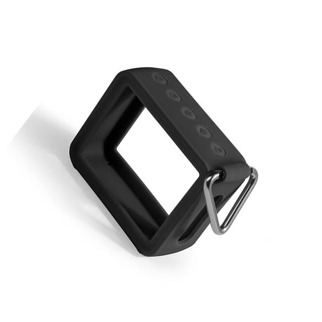 Silikone beskyttende etui med metal karabinhage til JBL GO2 Sort