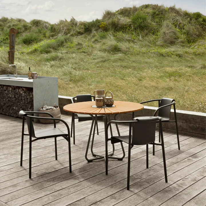 HOUE - CIRCLE Outdoor Tisch Ø 110 cm, Bambus
