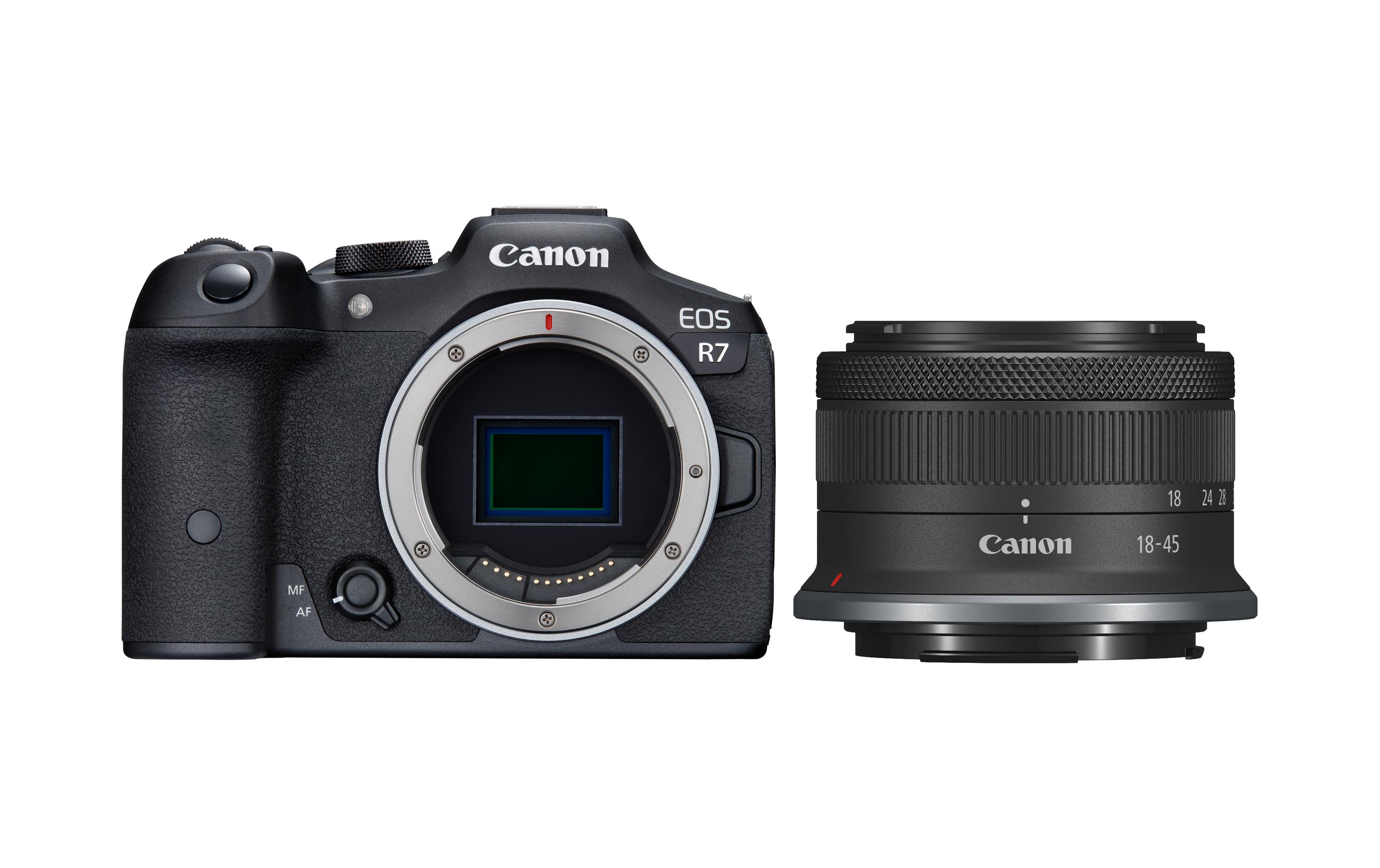 Fotokamera EOS R7 Body inkl. RF-S 18-45 Kit<br>EOS R Technologie trifft APS-C Design