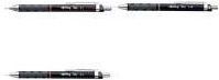 ROTRING Tikky Grip Vulpotloo - Metaa - 1,0 M - Zwar - 3 Stuks