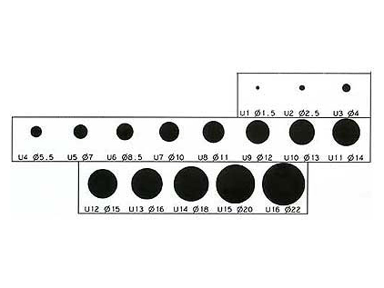 Douille unie - copolyester - Ø 1,5 mm - U1 - Matfer