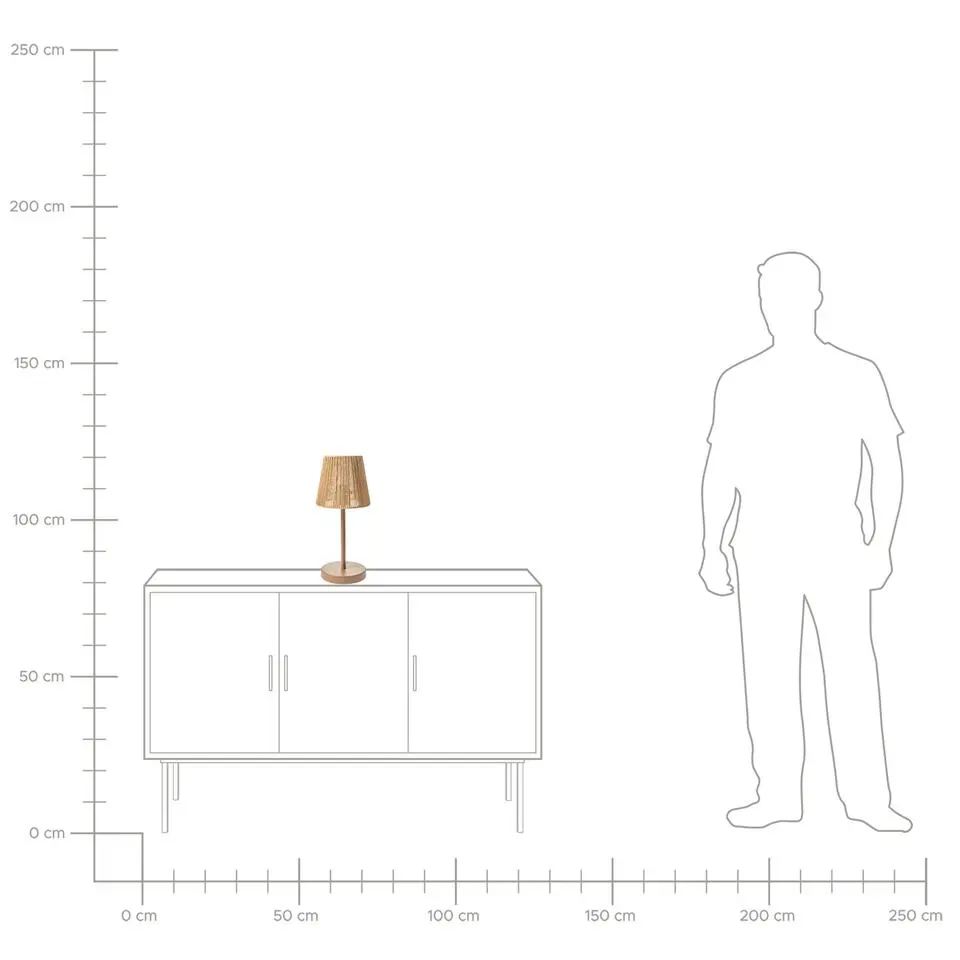 HANGER - Tafellamp - Bruin - Papiertouw