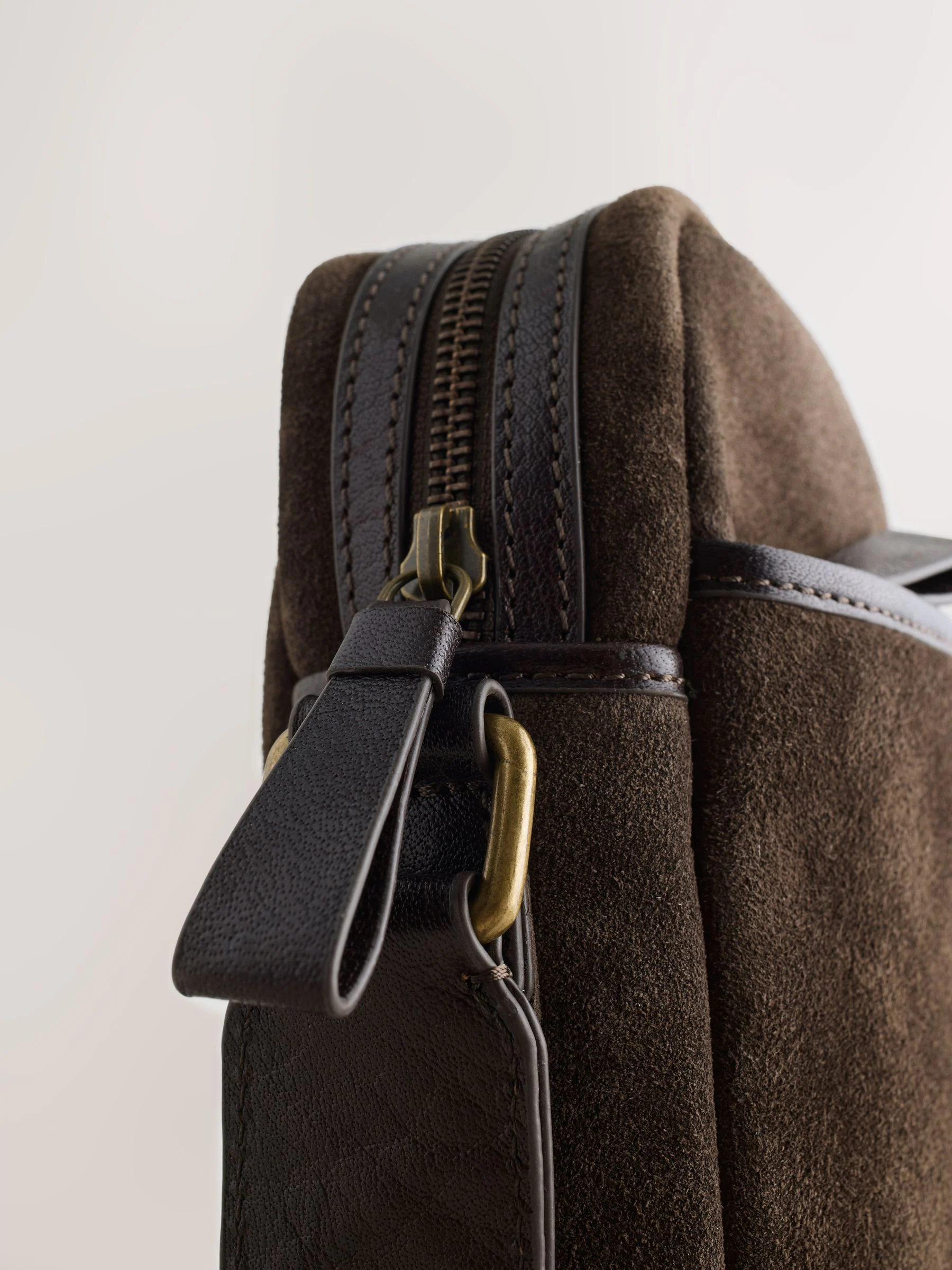 Chocoladebruin - Suède crossbodytas