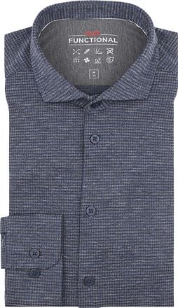 Pure The Functional Shirt Patroon Antraciet 4040-21750-130 kopen