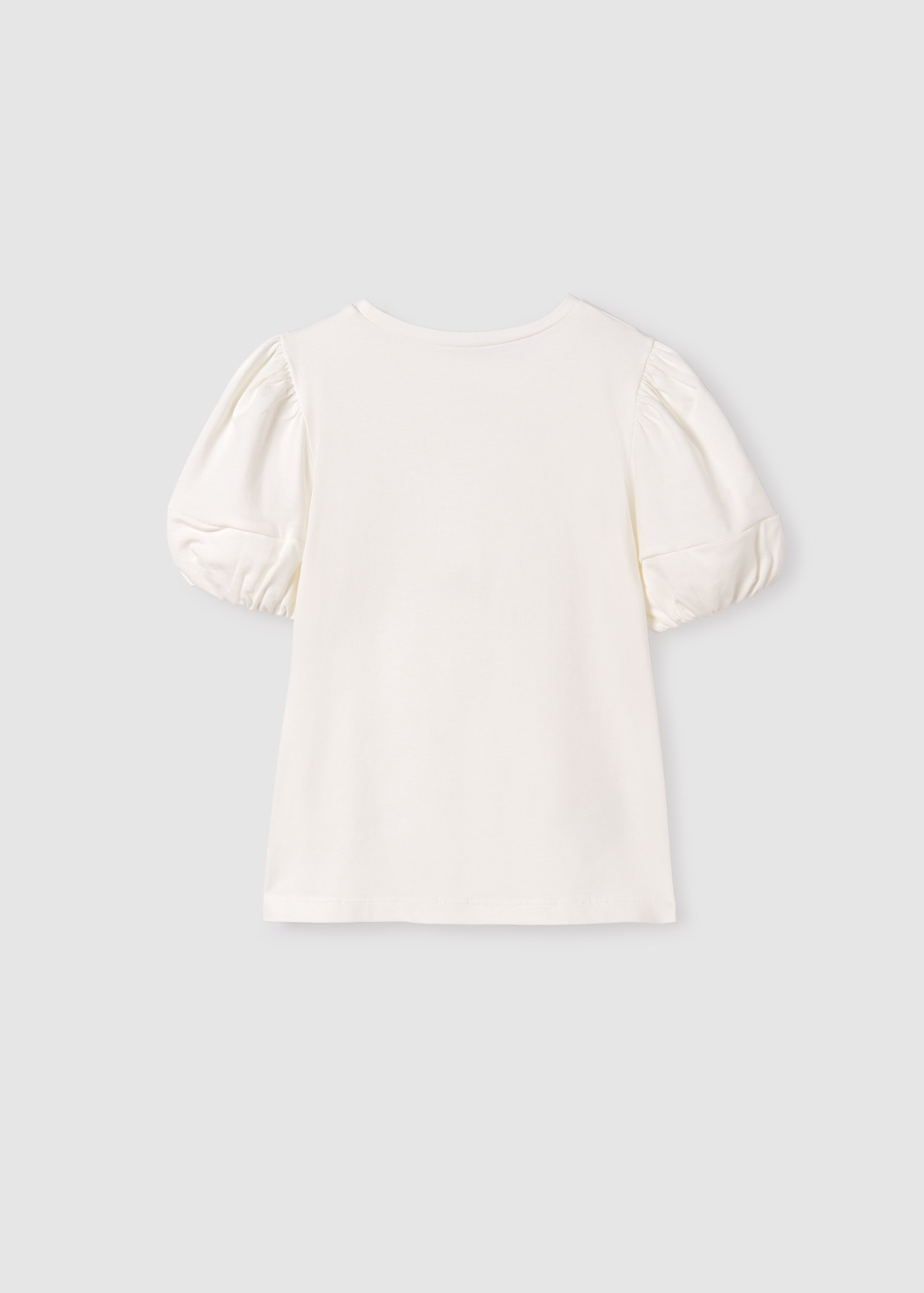 Camiseta Better Cotton com apliques para meninas, cor pistache.