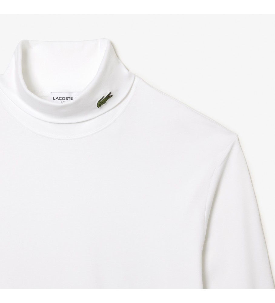 Camiseta Lacoste Col Roule Manches Longues branco