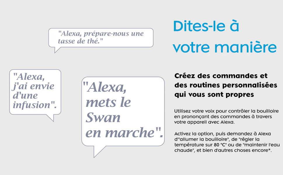 Alexa Bouilloire Électrique Intelligente WIFI 1,5L, Sans Fil, Écran Ta