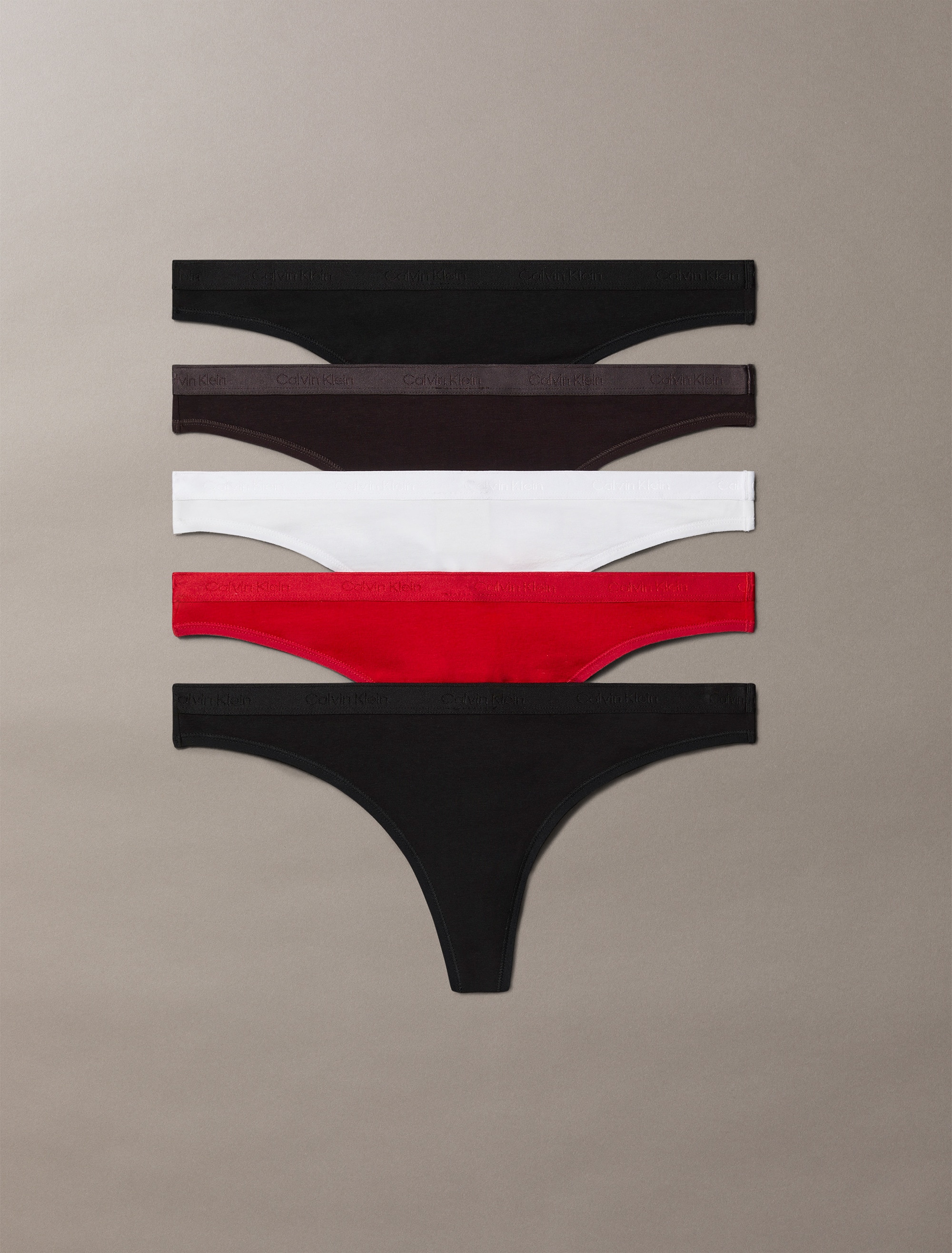 Calvin Klein Underwear Tanga »THONG 5 PK«, 5 Stk. Mit elastischem Bund