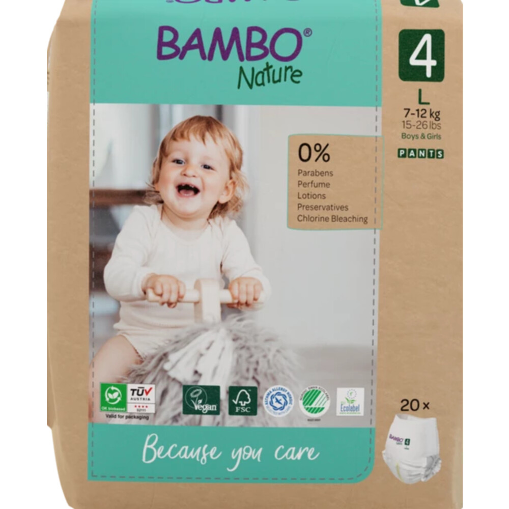 Bambo Nature Luierbroekjes Maat 4 (7-12 kg)20 stuks