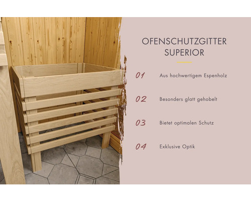 Ovenbeschermingsrooster Karibu Superior 60x80 cm