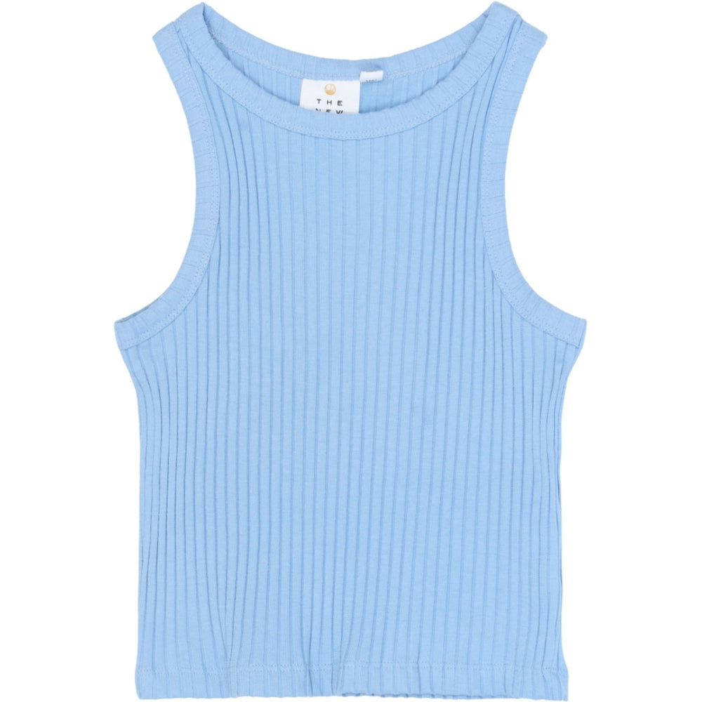 Køb The New Forever Blue Tntove S_L Rib Top
