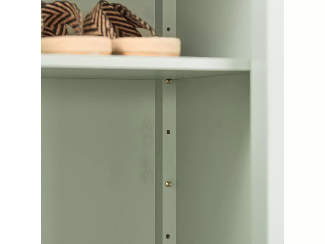 Meuble D'entrée, Meuble De Rangement, Armoire À Chaussures, Armoire Latérale, Buffet Vert, Fsb72-gr