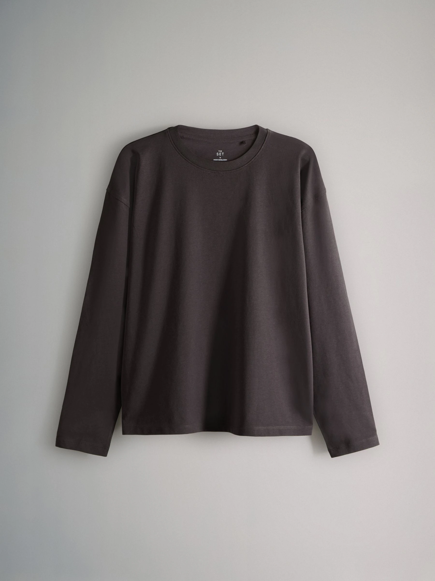 Zwart/Chocoladebruin/Taupebruin/Naturel/Wit - The Set verpakking van 5 relaxte T-shirts met lange mouwen