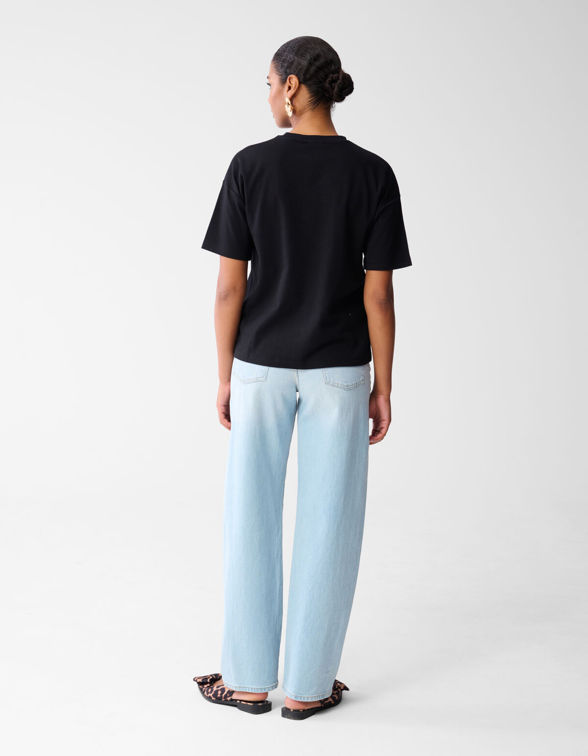 Oversized Basis T-shirt Zwart