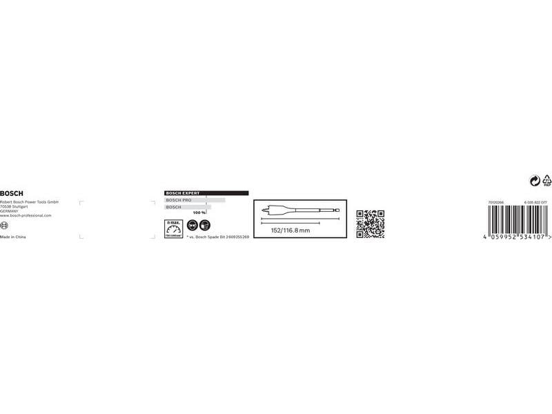 Bosch Professional Flachfräsbohrer-Set Expert Self Cut Spee Flachfräser-Bohrersätze für Bohrschrauber und Schlagbohrmaschinen