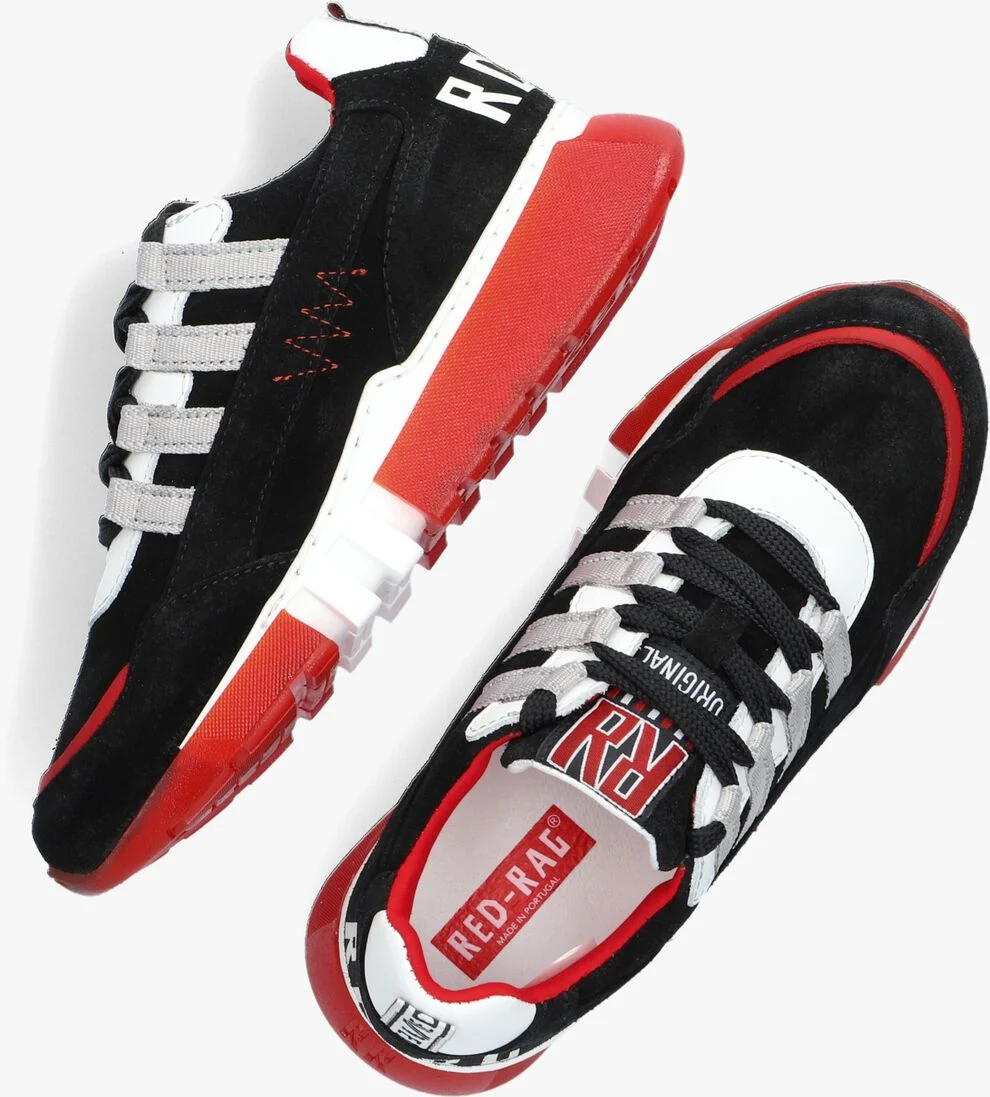RED-RAG zwarte red-rag lage sneakers 13593