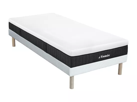 Ensemble 90 x 190 cm sommier tapissier + matelas ressorts ensachés 5 zones ép.21cm - CIDORA de YSMÉE