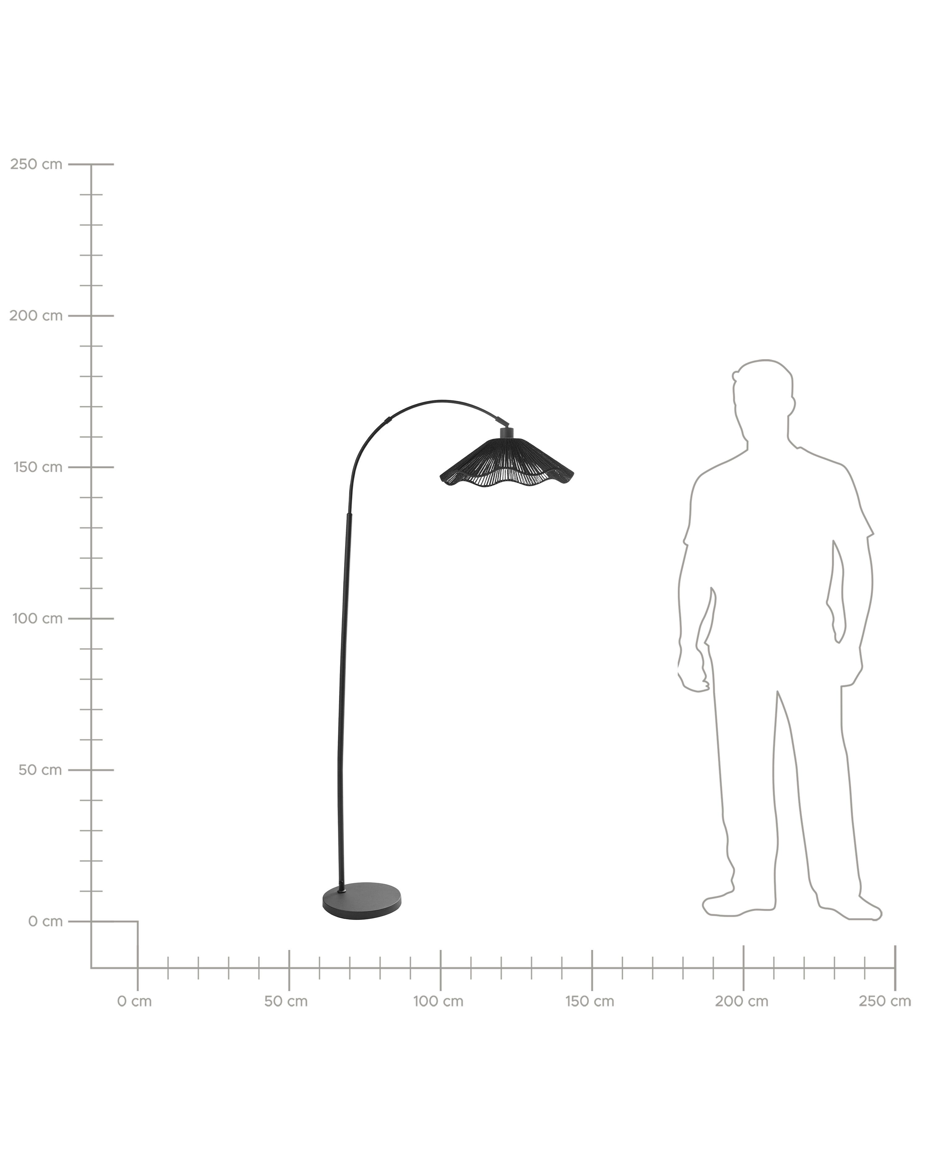 Staande lamp MIGORI Papier Zwart