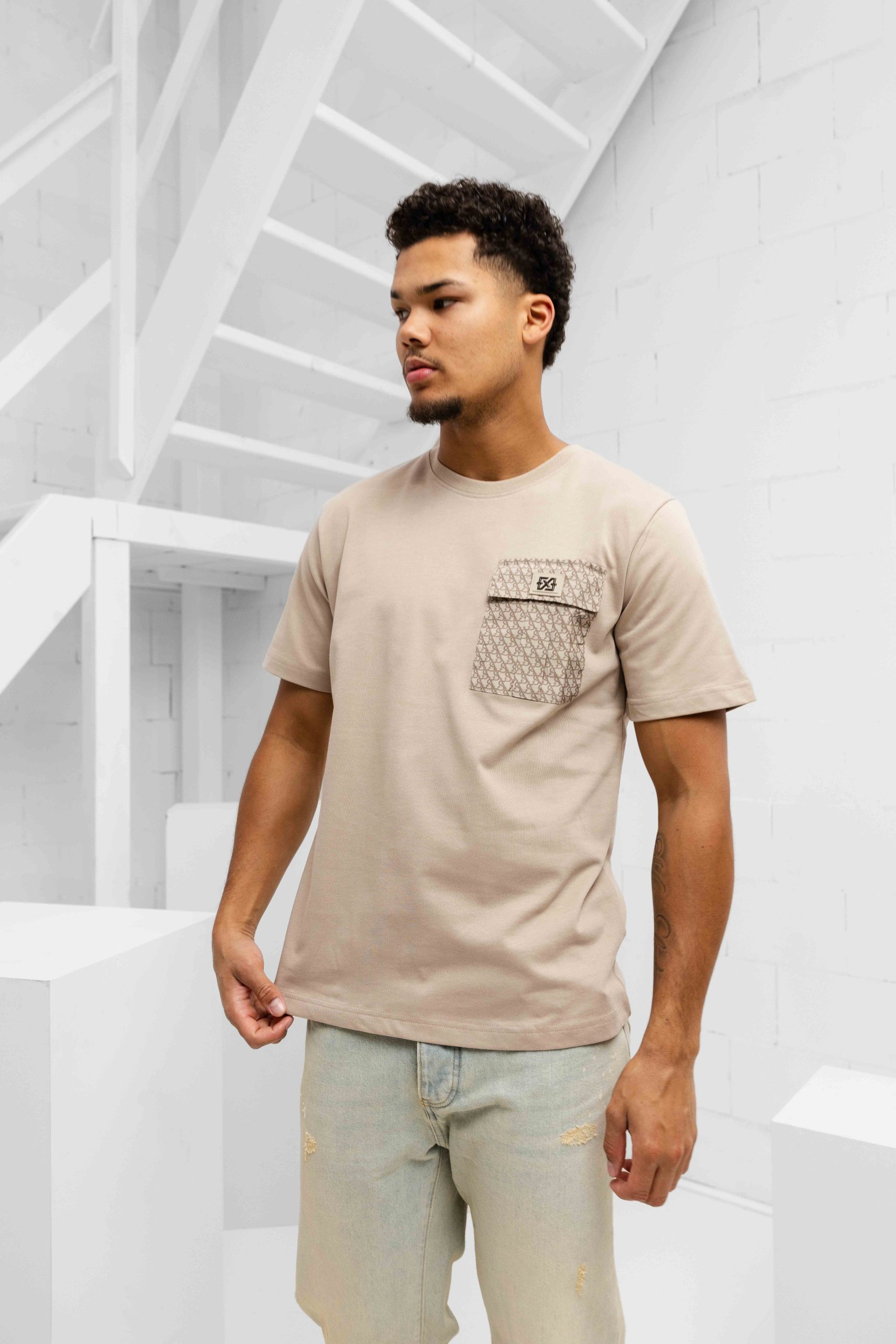 XPLCT Shade T-Shirt Heren Beige