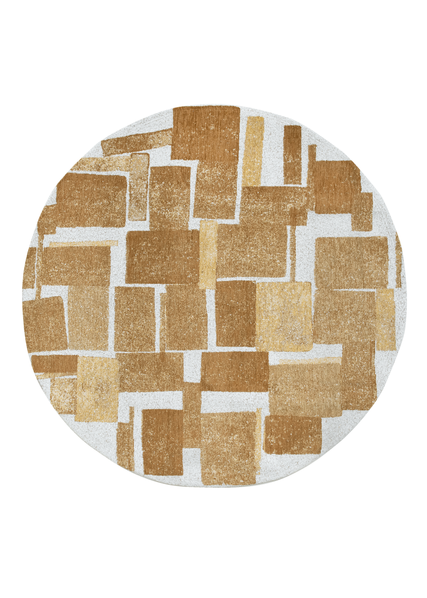 Ecorugs vloerkleed Lucia goud ∅ 240 cm
